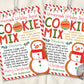 Sugar Cookie Recipe Christmas Gift Tag Editable Template