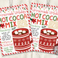 Hot Cocoa Recipe Christmas Gift Tag Editable Template