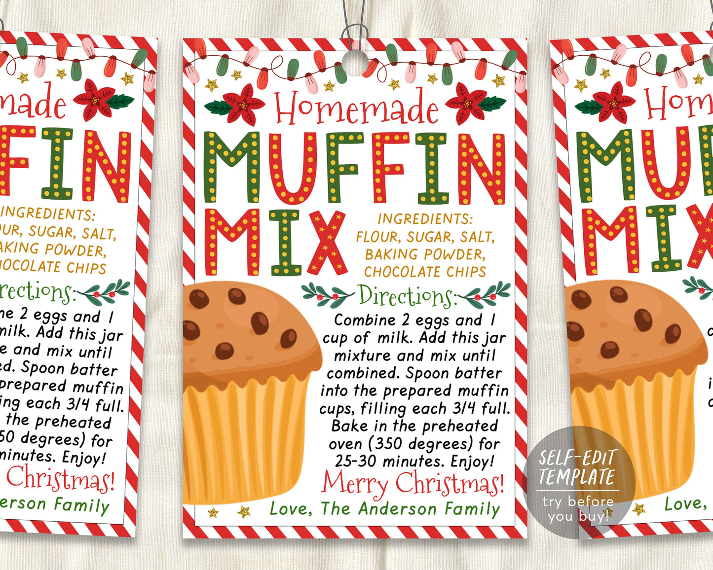 muffin-mix-recipe-christmas-gift-tag-editable-template-holiday-brunch-puff-paper-co for Free Printable Bake Sale Labels Muffin Mix Recipe Christmas Gift Tag Editable Template, Holiday Brunch – Puff Paper Co for Free Printable Bake Sale Labels