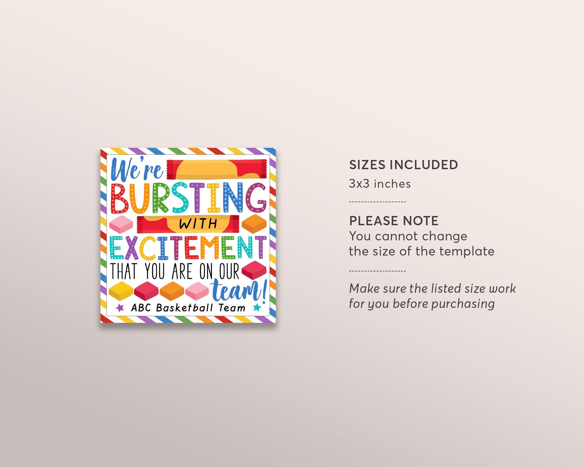 Bursting With Excitement That You Are On Our Team Gift Tag Editable Te โ Puff Paper Co bursting-with-excitement-that-you-are-on-our-team-gift-tag-editable-te-puff-paper-co