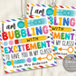 Bubbling With Excitement Back to School Gift Tag Editable Template, First Day Of School Kids Classroom Bubbles Favor Tags, PTA PTO Students
