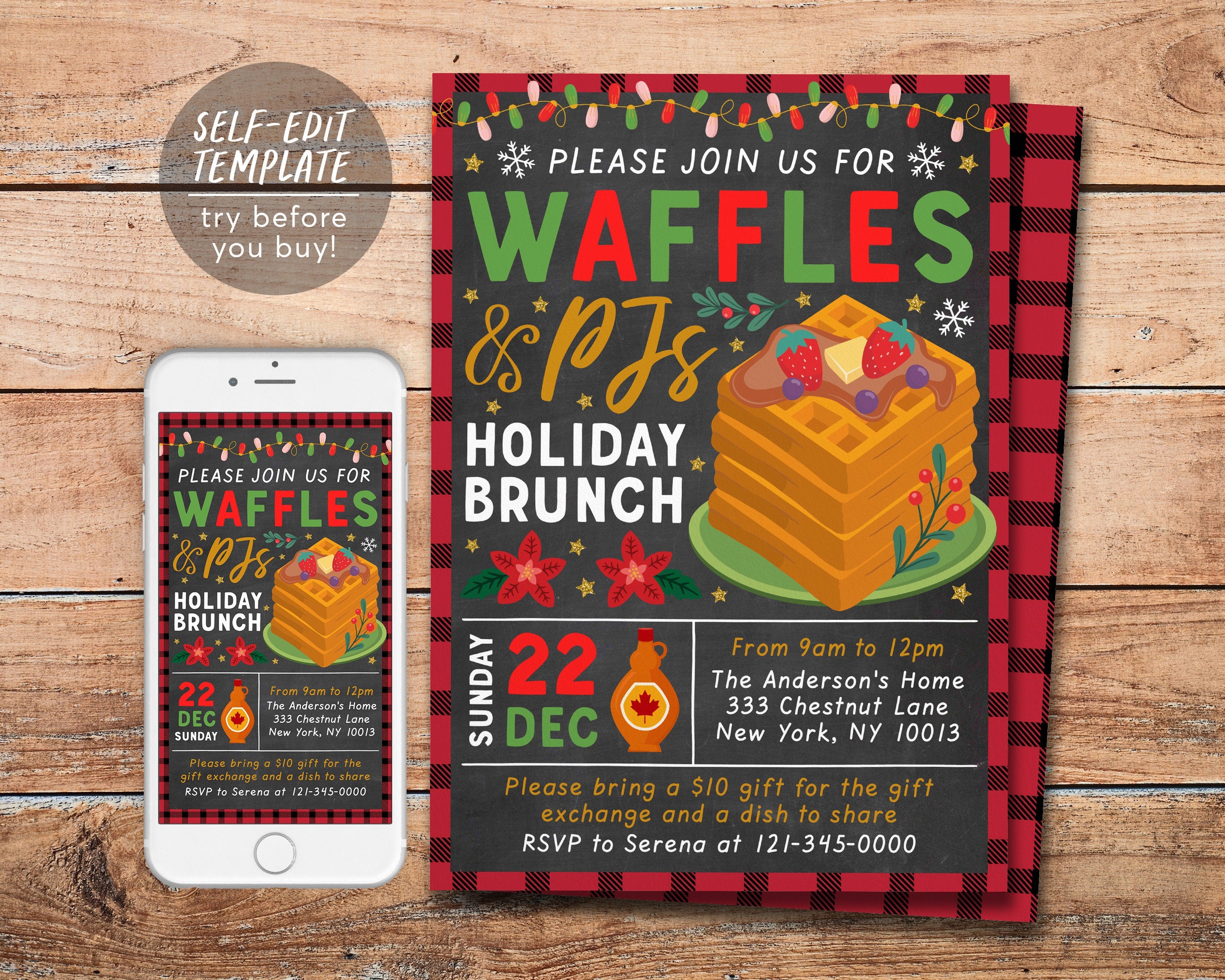 Waffle discount christmas pajamas