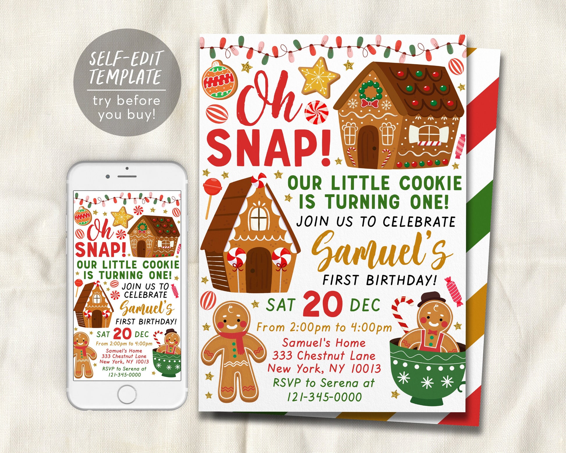 Oh Snap Birthday Invitation Editable Template