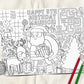 Santa Birthday Coloring Page Placemat For Kids Editable Template