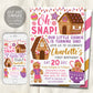 Oh Snap Gingerbread Cookie Decorating Birthday Invitation Editable Template