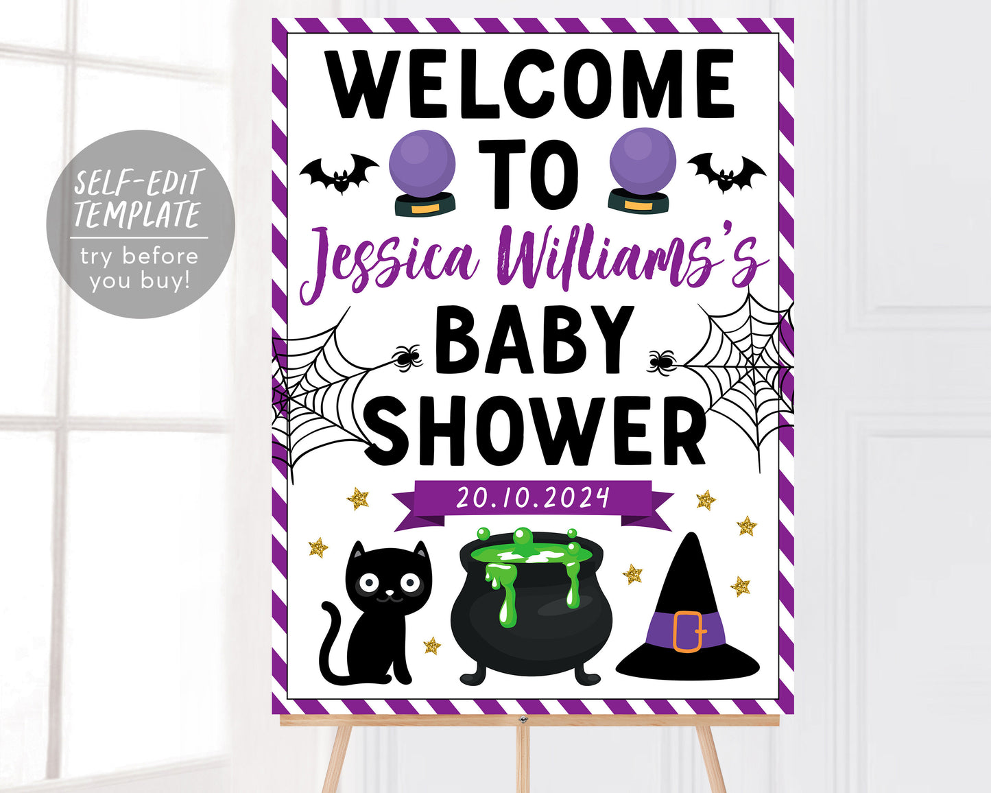 A Baby is Brewing Halloween Baby Shower Welcome Sign Editable Template – Puff Paper Co a-baby-is-brewing-halloween-baby-shower-welcome-sign-editable-template-puff-paper-co