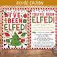 You've Been Elfed Coworker Game Editable Template, We've Been Elfed I've Been Elfed Office Game Desktop Sign Instructions, Holiday Christmas