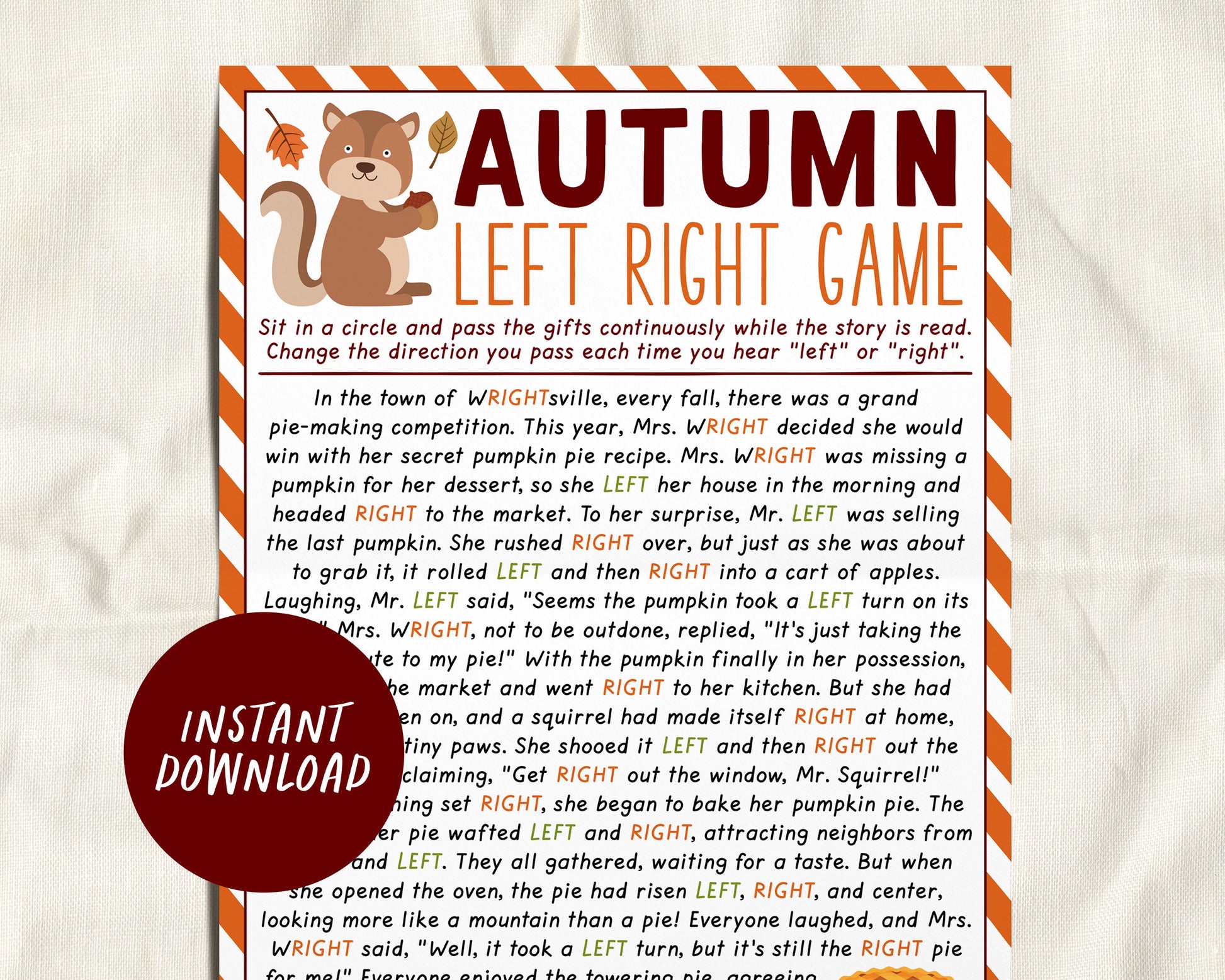 fall-left-right-game-left-right-story-pass-the-gift-prize-exchange-ga-puff-paper-co for Halloween Left Right Game Free Printable Fall Left Right Game, Left Right Story Pass the Gift Prize Exchange Ga – Puff Paper Co for Halloween Left Right Game Free Printable