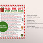 Pass the Gift Work Party Game Printable, Christmas Holiday Pass the Present Group Office Party Game Coworker Icebreaker Activity Gift Swap