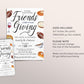 Casual Friendsgiving Football Invitation Editable Template, Fun Thanksgiving With Friends Dinner Party Sports Invite, Holiday Potluck Feast