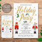 Nutcracker Christmas Invitation Editable Template