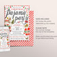Christmas Pajama Party Invitation Editable Template, Holiday PJ Slumber Party For Kids Invite, Ugly Sweater Winter Gift Exchange Evite