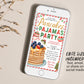 Pancakes And Pajamas Party Birthday Invitation Editable Template, Christmas Breakfast Party Invite, Breakfast with Santa Holiday PJs Brunch