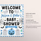 Halloween Baby Shower Welcome Sign Editable Template, Boy A Little Boo is Almost Due, Ghost Spooky Theme Baby Sprinkle Party Poster Decor