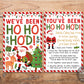 We've Been Ho Ho Ho'd Christmas Game Editable Template, I've Been Jingled Labels Printable, Santa Sign Instructions, Holiday Party Games