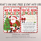 We've Been Jingled Christmas Game Editable Template, You've Been Jingled Labels Printable, Santa Sign Instructions, Neighbors Holiday Party