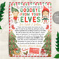Goodbye Letter from Elves Editable Template, End of Christmas Farewell Elves Note Traditions Holiday Festive Boy And Girl Elf Printable