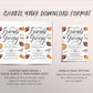 Casual Friendsgiving Football Invitation Editable Template, Fun Thanksgiving With Friends Dinner Party Sports Invite, Holiday Potluck Feast
