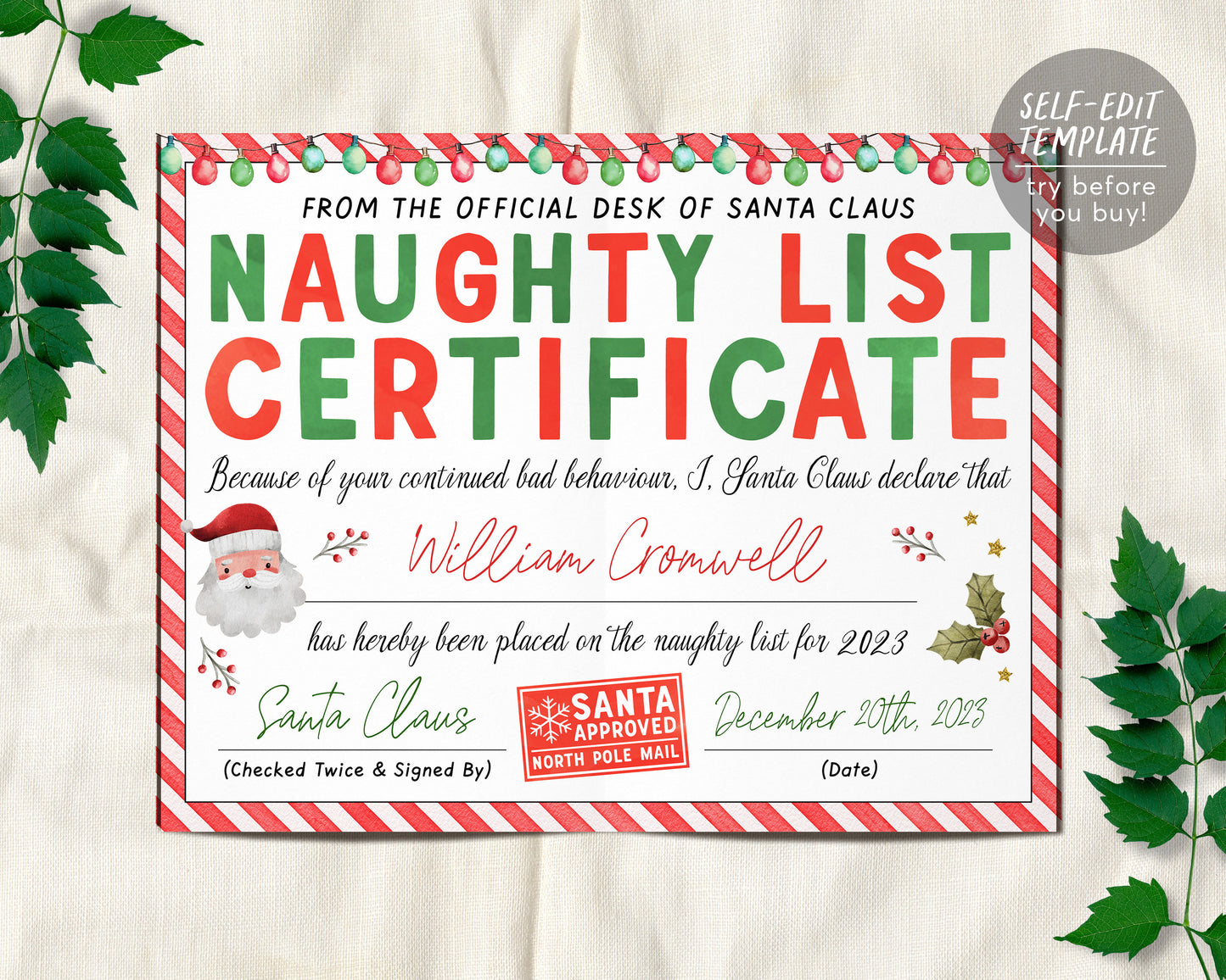santas-naughty-list-certificate-editable-template-warning-letter-from-puff-paper-co for Free Printable Naughty And Nice List Santas Naughty List Certificate Editable Template, Warning Letter from – Puff Paper Co for Free Printable Naughty And Nice List