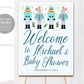 Nutcracker BOY Baby Shower Welcome Sign Editable Template
