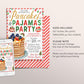 Pancakes And Pajamas Party Birthday Invitation Editable Template, Christmas Breakfast Party Invite, Breakfast with Santa Holiday PJs Brunch