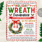 Christmas Wreath Fundraiser Flyer Editable Template