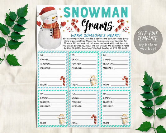 Create Your Own Snowman Gift Tags Editable Template, Winter Break Holi –  Puff Paper Co