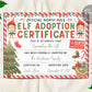 Elf Adoption Certificate Editable Template, Official Adopt Your Elves Letter, Christmas Party Photo Prop, North Pole Official Santa Mail