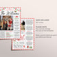Christmas Family Newsletter Editable Template, Year In Review Infographic Family Update Christmas Card, Holiday Xmas Letter Photo Printable