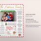 Year in Review Christmas Newsletter Editable Template, Year at a Glance Family Update, Infographic Holiday Xmas Card With Photo Printable