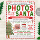 Photos with Santa Flyer Editable Template, Picture With Santa, Holiday Santa Christmas Party Invitation, Church School PTO PTA Fundraiser