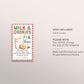 Milk And Cookies For Santa Tag Editable Template, Christmas Treats Santa Claus Milk And Cookies Tag Printable, Christmas Eve Traditions Box