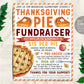 Thanksgiving Pie Fundraiser Flyer Editable Template