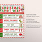 Christmas Spirit Week Itinerary Schedule Editable Template, Winter Xmas School Teacher Staff Appreciation Week Planner, Calendar PTA PTO