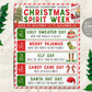 Christmas Spirit Week Itinerary Schedule Editable Template