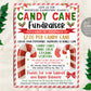 Christmas Candy Cane Fundraiser Flyer Editable Template