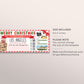 Los Angeles Trip Ticket Boarding Pass Editable Template, Christmas Surprise Travel Hollywood Vacation Fake Airline Ticket Gift Certificate