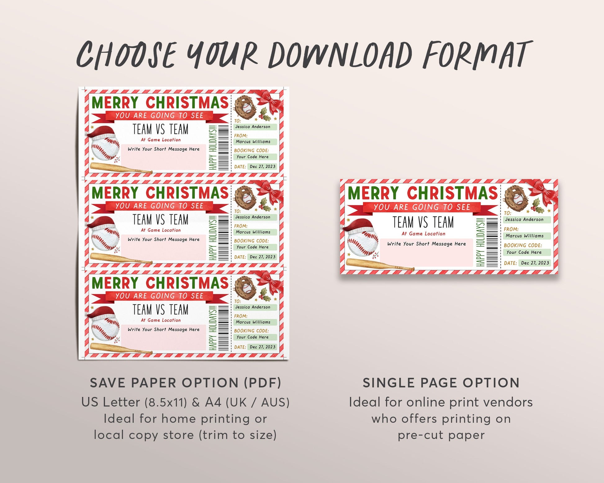 Baseball Game Christmas Gift Ticket Editable Template, Christmas Surpr – Puff Paper Co baseball-game-christmas-gift-ticket-editable-template-christmas-surpr-puff-paper-co