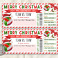 Volleyball Game Christmas Gift Ticket Editable Template