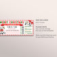 Hockey Game Christmas Gift Ticket Editable Template, Christmas Surprise Sports Game Ticket, Holiday Voucher Gift Certificate Printable