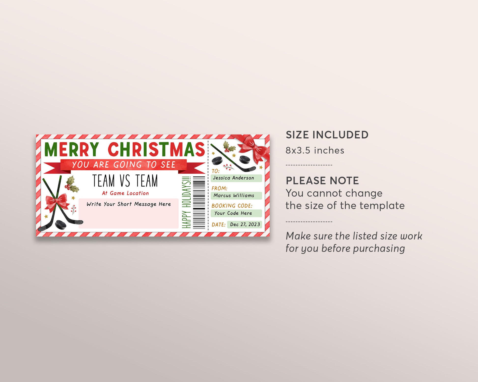 Hockey Game Christmas Gift Ticket Editable Template, Christmas Surpris – Puff Paper Co hockey-game-christmas-gift-ticket-editable-template-christmas-surpris-puff-paper-co