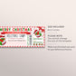 Christmas Volleyball Camp Gift Ticket Editable Template, Surprise Training Camp Sports Game Voucher Skills Clinic Coupon Holiday Certificate