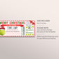 Christmas Tennis Camp Gift Ticket Editable Template, Surprise Training Camp Sports Game Voucher Skills Clinic Coupon, Holiday Certificate