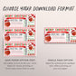 Christmas Basketball Camp Gift Ticket Editable Template, Surprise Training Camp Sports Game Voucher Skills Clinic Coupon Holiday Certificate
