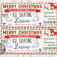 Ice Skating Lessons Christmas Gift Certificate Editable Template