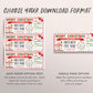 Christmas Amusement Park Ticket Editable Template, Surprise Holiday Theme Park Gift Voucher For Kids, Carnival Day Trip Gift Certificate