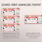 Christmas Wine Tasting Gift Voucher Editable Template, Surprise Wine Tasting Ticket Gift Certificate, Winery Vineyard Day Trip Coupon Reveal