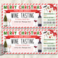 Christmas Wine Tasting Gift Voucher Editable Template