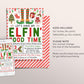 Elfin Good Time Invitation Editable Template, Funny Elf Christmas Holiday Party Invite For Adults, Dirty Secret Santa Gift Swap Party Evite