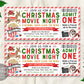 Christmas Movie Ticket Invitation Editable Template